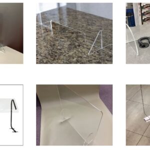 Standing Counter Protective Screen Acrylic With Feet – 400 X 300 X 3MM – Min 10 units