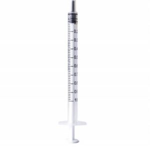 1ml Syringe Sterile with Luer Slip Tip – 100 Syringes