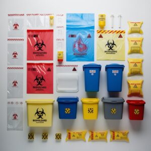 biohazard surgical waste bags with biohazard print - min order 1000 units