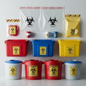 biohazard surgical waste bags with biohazard print - min order 1000 units