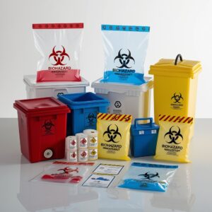 biohazard surgical waste bags with biohazard print - min order 1000 units