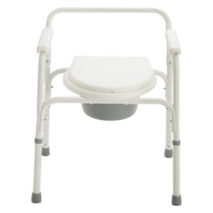 Deluxe 3-in-1 Folding Steel Commode