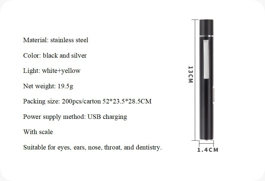 Rechargeable pupil torch
