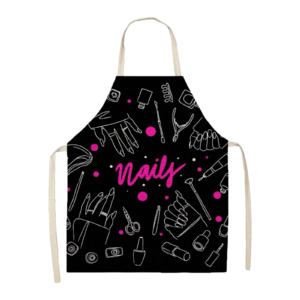 Pink & Black Glam Nails Apron