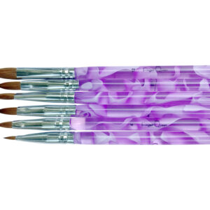 6pc Purple Acrylic Brush set