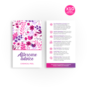 Aftercare Advice Cards | Chemical Peel