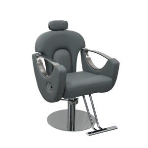 Supreme stylist & brow chair - Reclining- Grey & Silver