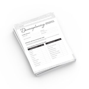 Dermaplaning Consultation & Treatment Cards