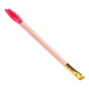 Dual end eyebrow precision brush - Pink