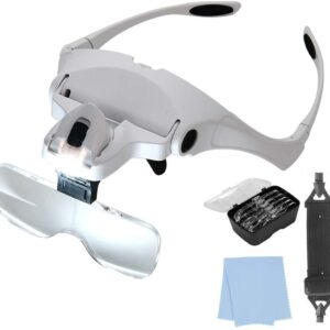 Magnifying LED glasses