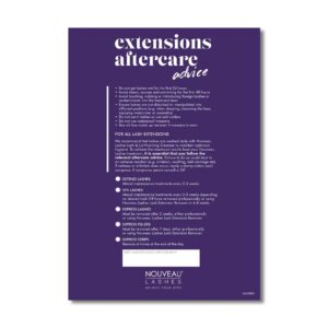 Nouveau Lashes - Extension Aftercare Cards