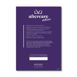 Nouveau Lashes - LVL Aftercare Cards