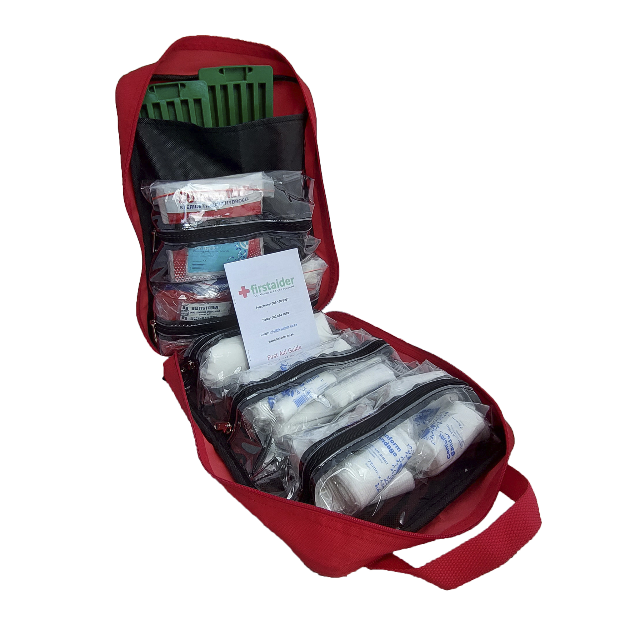 Regulation 7 First Aid Kit in Red Grab Bag With Back Straps (5-50 persons) - Image 2