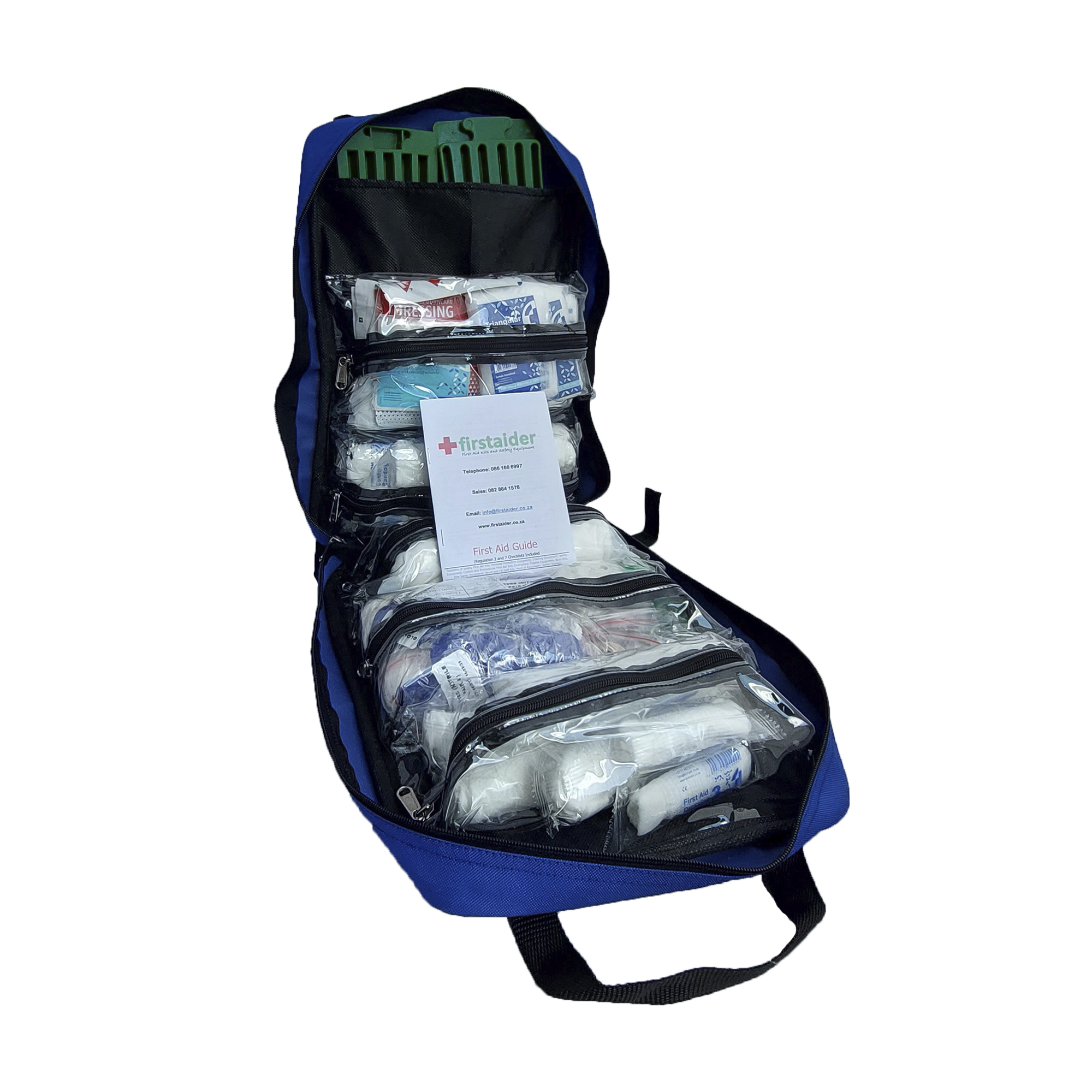 Regulation 7 First Aid Kit in Blue Grab Bag With Back Straps (5-50 persons) - Image 2