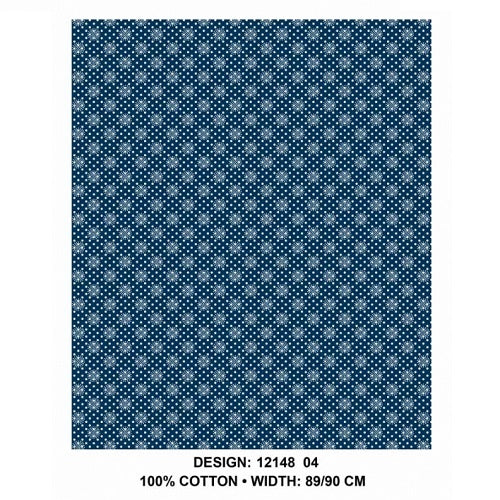 3 Cats Fabric - CW04 - Des 1-14 - Blue and White - Image 9