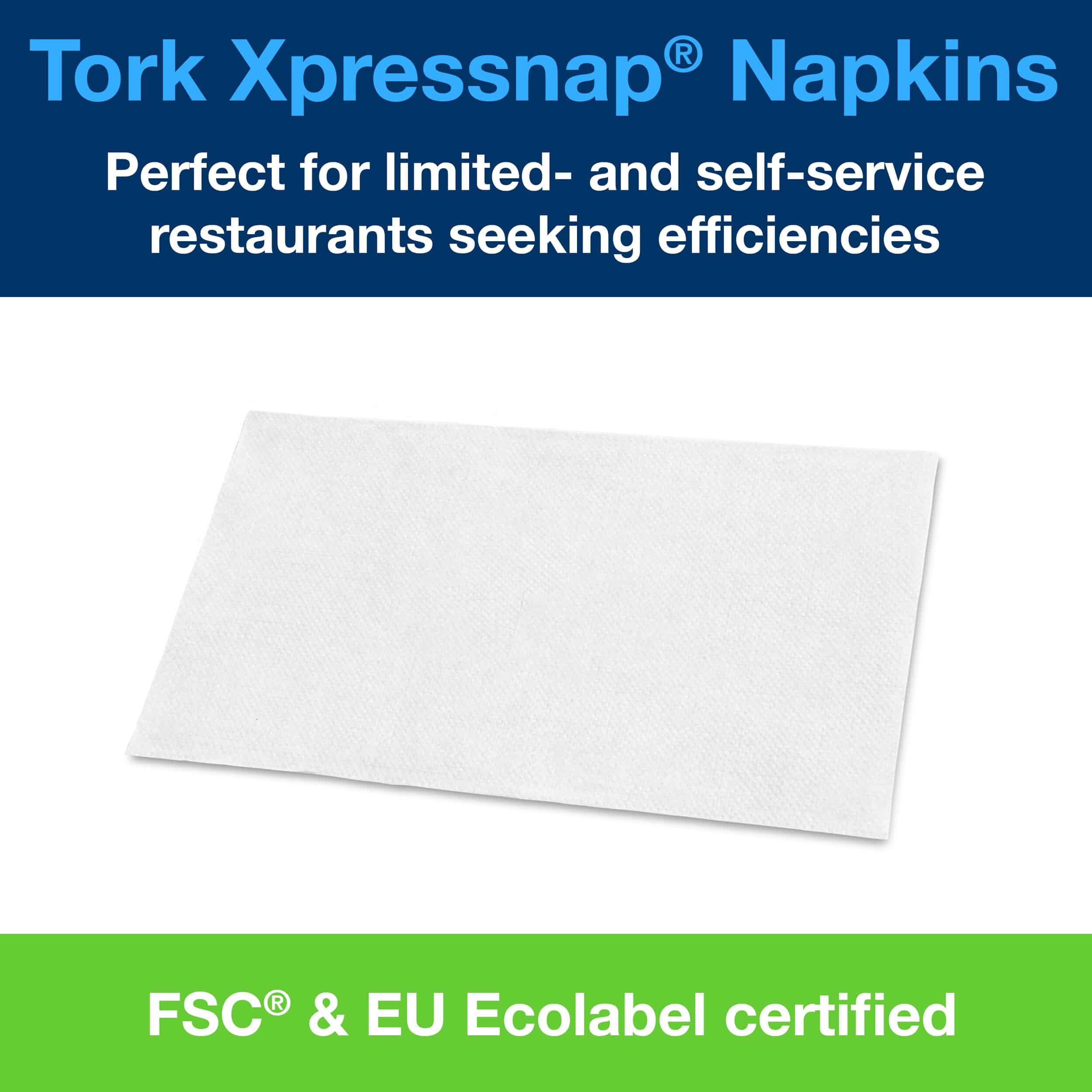 Tork Xpressnap White Dispenser Napkin Refill (8 Packs of 1125 Napkins) - Image 3
