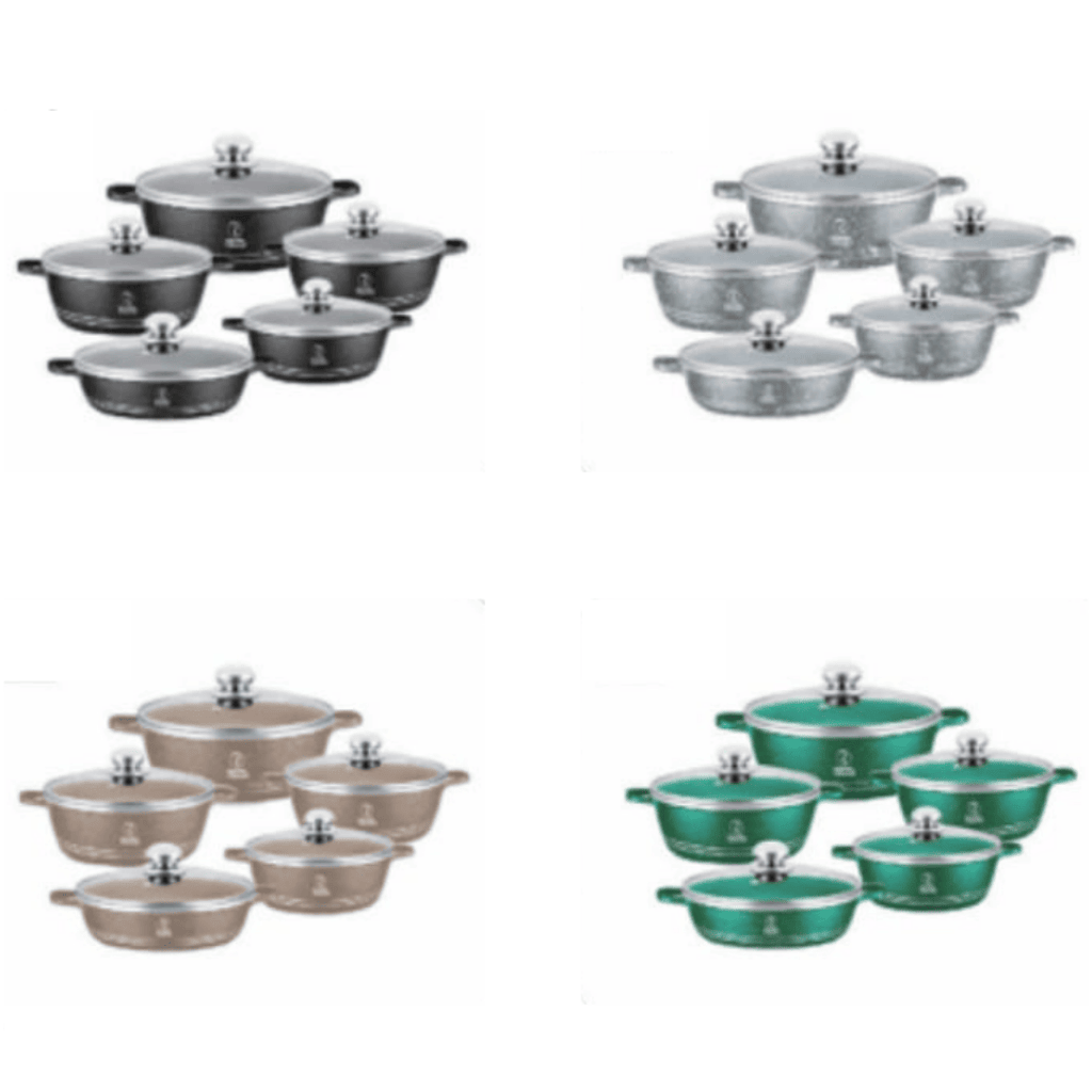 10 Piece Aluminum Pot Set – Granite Finish - Image 5