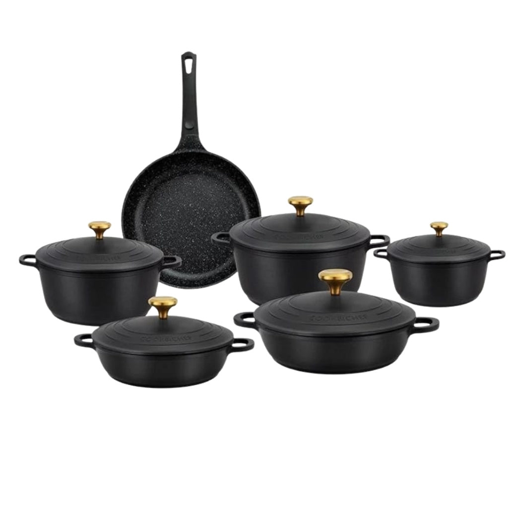 11pc Die-Cast Aluminium Cookware Set - Image 2