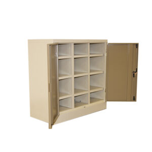12 Compartment pigeonhole 900x900x450 -PH003 – Hammerton Grey/ Ivory Karoo