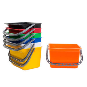 HEAVY DUTY PLASTIC BUCKET 12.5L – Black, Blue, Green, Red, White, Yellow and Orange
