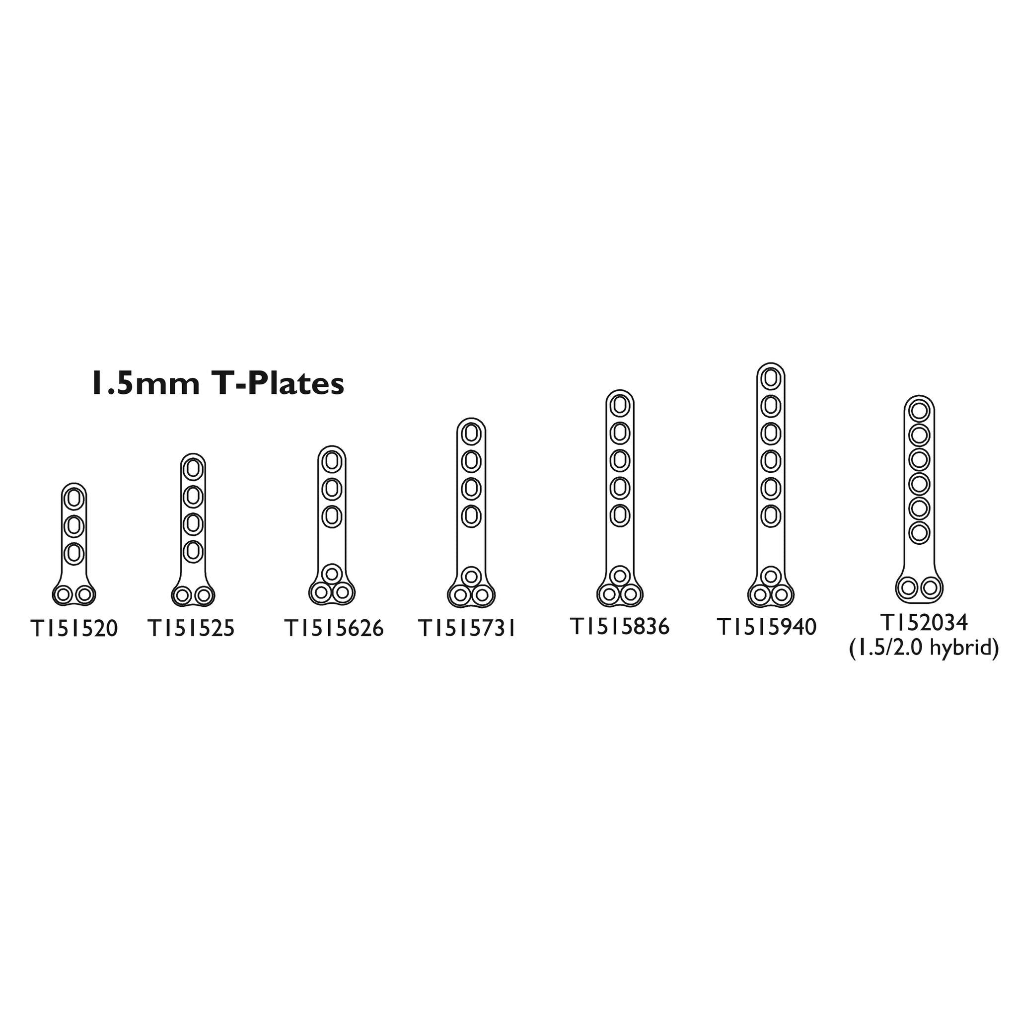 1.5mm T-Plates : Compression (UK Import)