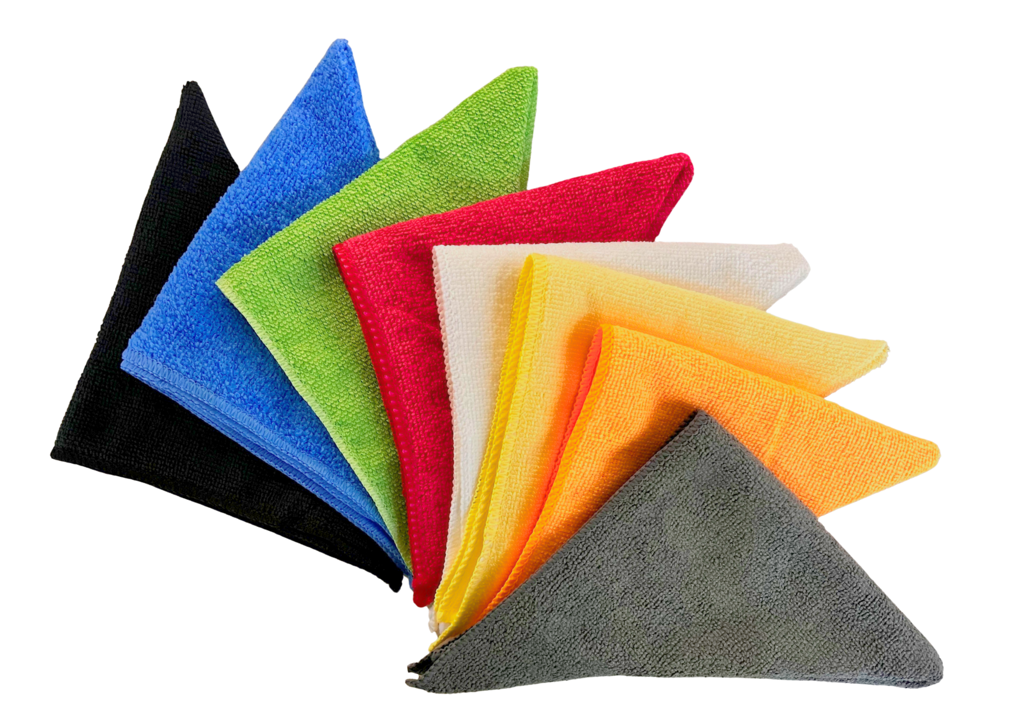 200gsm WOVEN MICROFIBRE CLOTH – 38cm x 38cm BLACK, BLUE, GREEN, RED, WHITE, YELLOW, ORANGE AND GREY