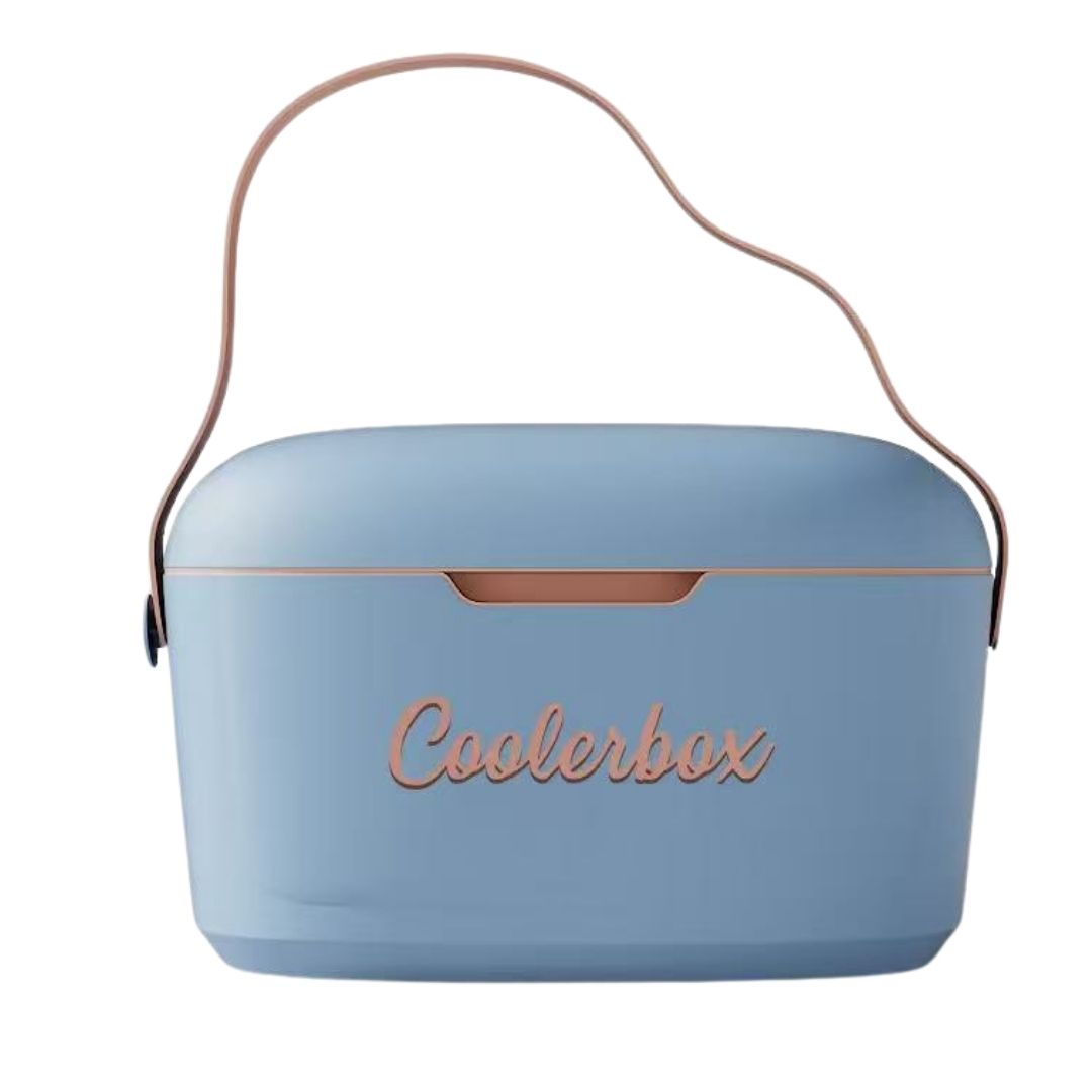 Portable Cooler Box with Leather Strap Handles - 20L - Image 4