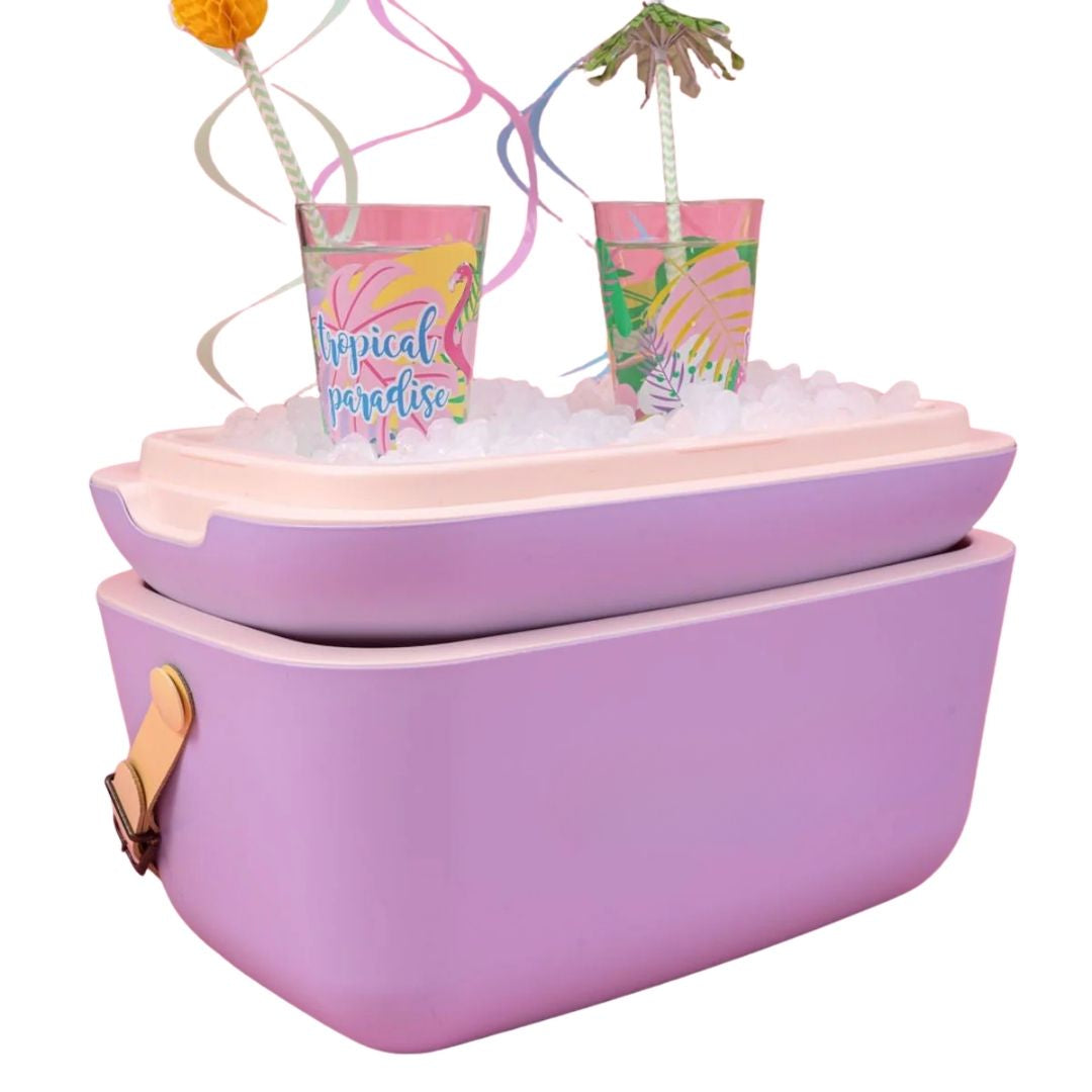 Portable Cooler Box with Leather Strap Handles - 20L - Image 6