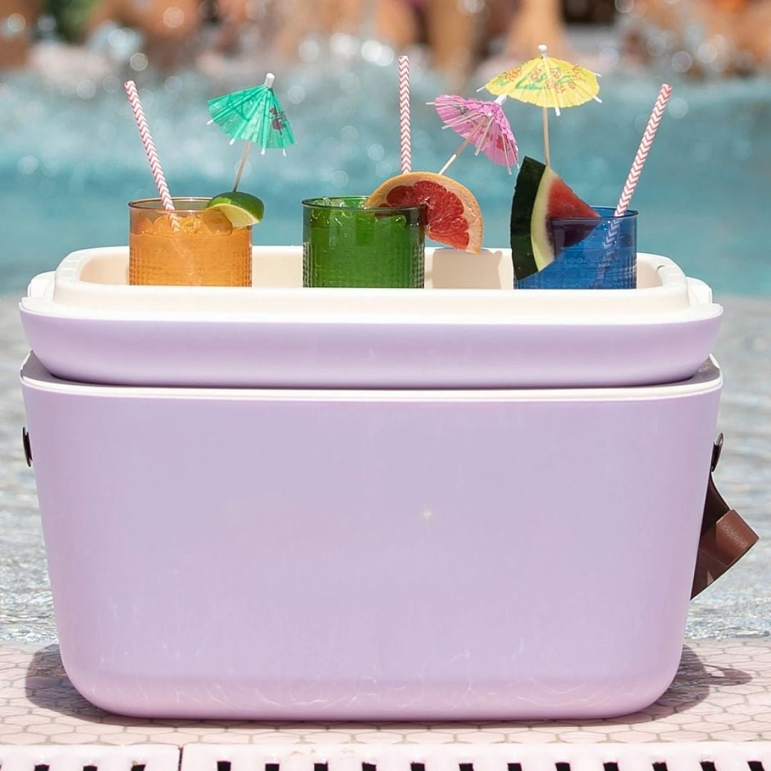 Portable Cooler Box with Leather Strap Handles - 20L - Image 5