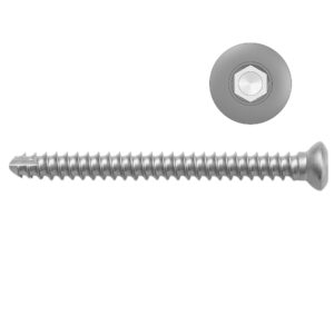 2.0mm Self-tapping Cortical Screws - Hexagonal Head - - Stainless Steel (German Import)