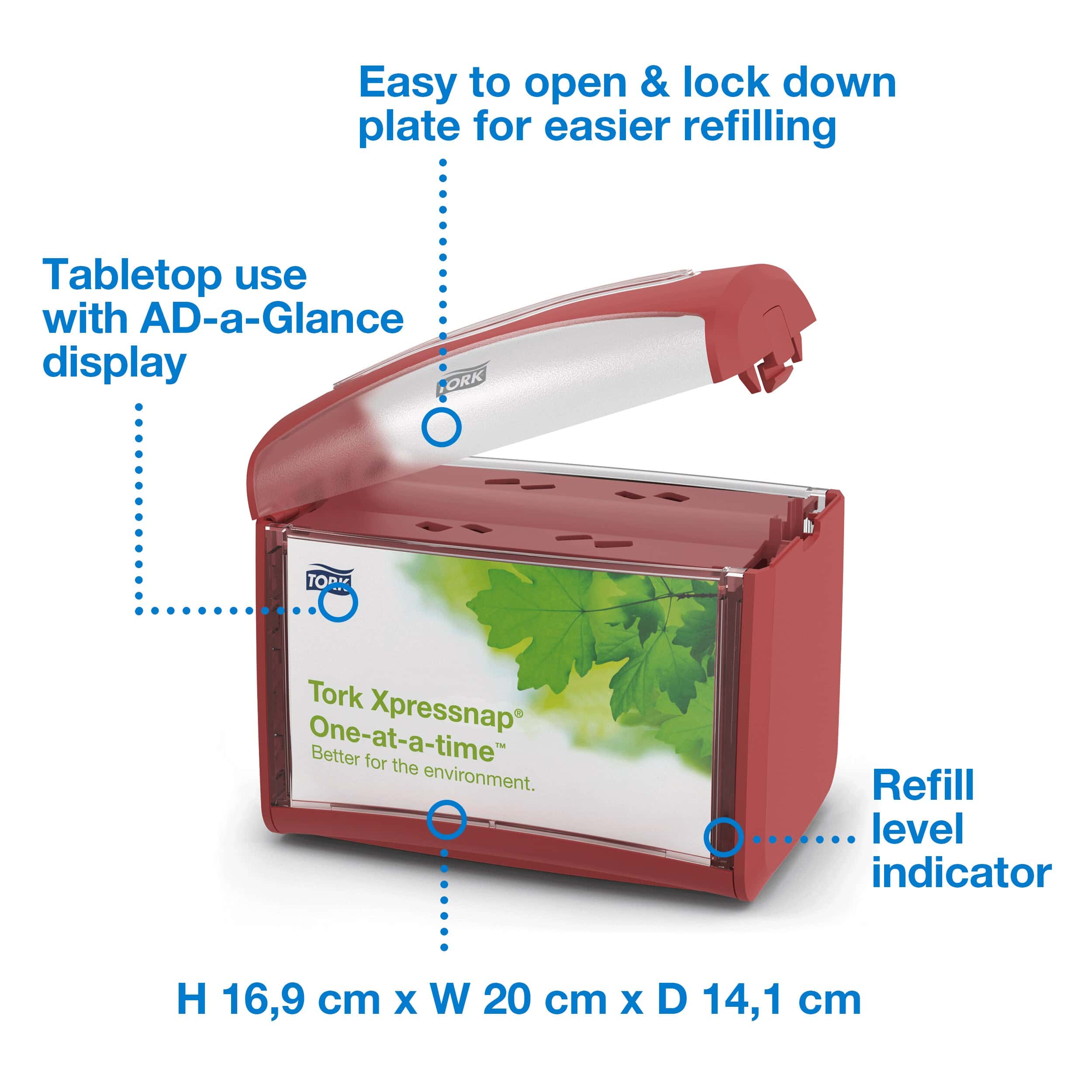 Tork Xpressnap Tabletop Napkin Dispenser – Black - Image 4