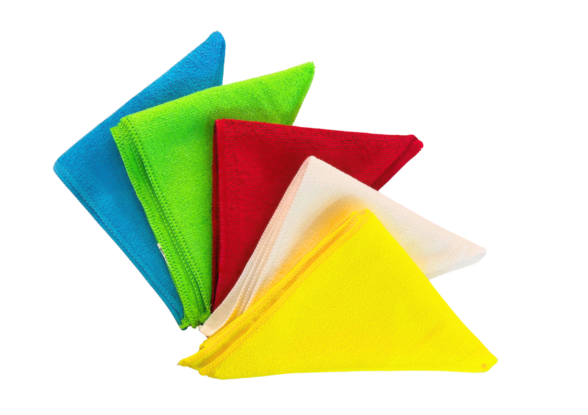 280gsm WOVEN MICROFIBRE CLOTH – 38cm x 38cm BLUE, GREEN, RED, WHITE AND YELLOW
