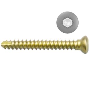 3.5mm Titanium Self-tapping Cortical Screws - Hexagonal Head (German Import)