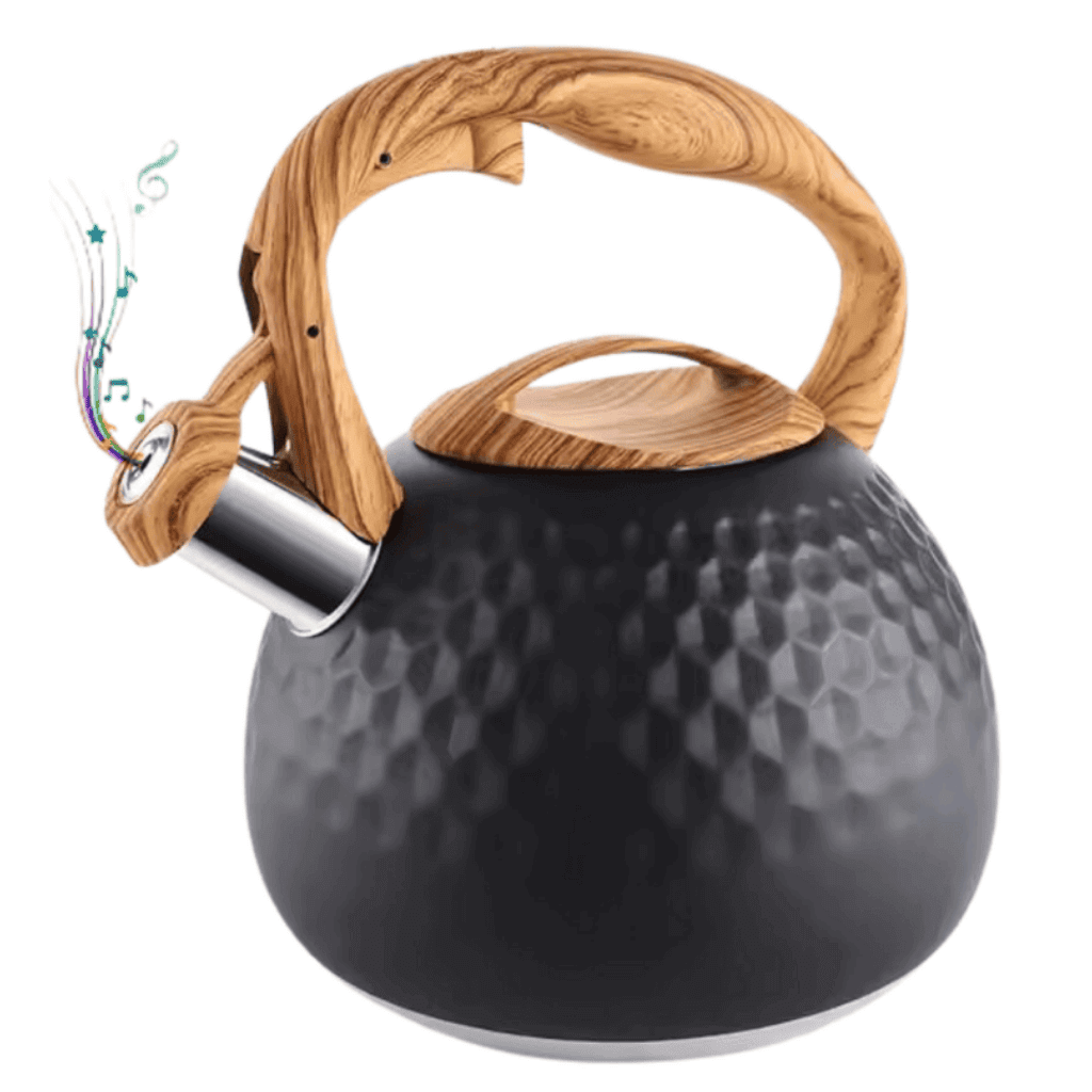 Stove Top Kettle - Wooden Handle 3L Embossed - Image 2