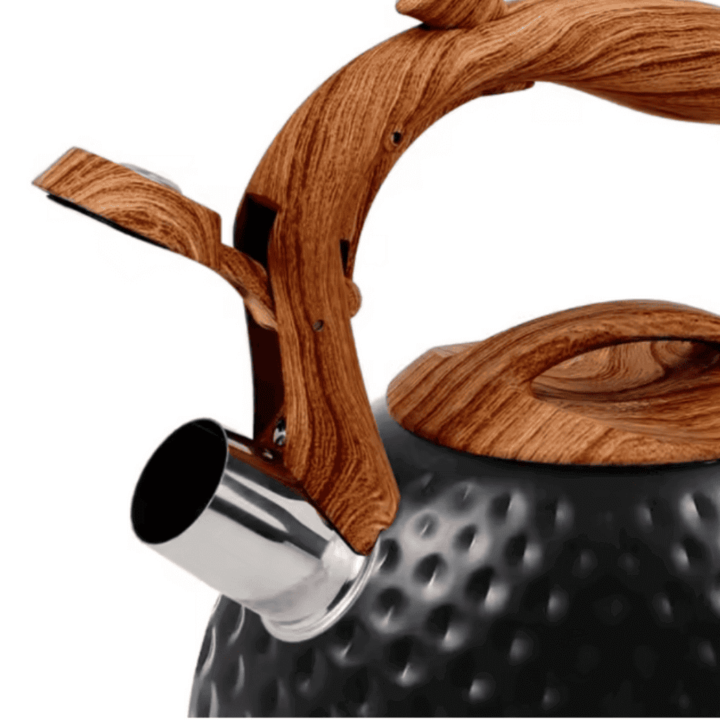 Stove Top Kettle - Wooden Handle 3L Embossed - Image 3