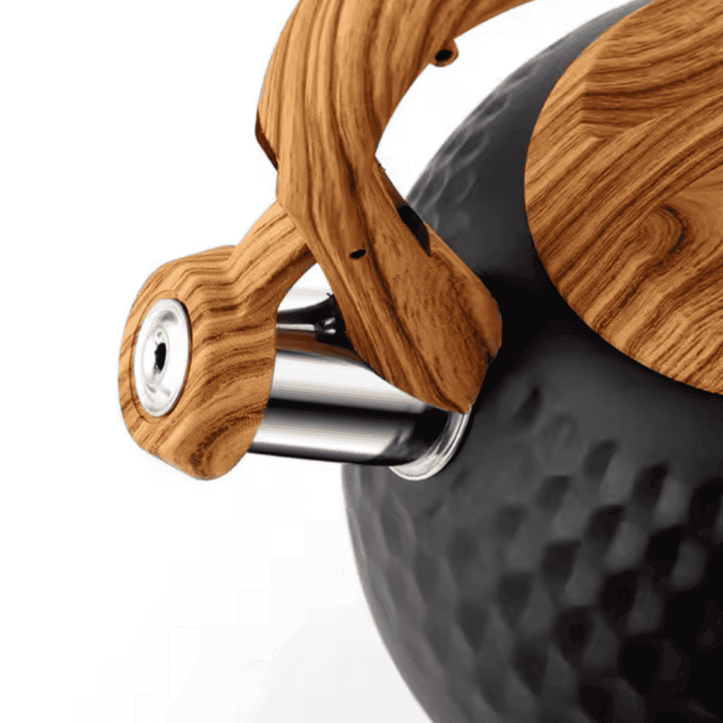 Stove Top Kettle - Wooden Handle 3L Embossed - Image 5