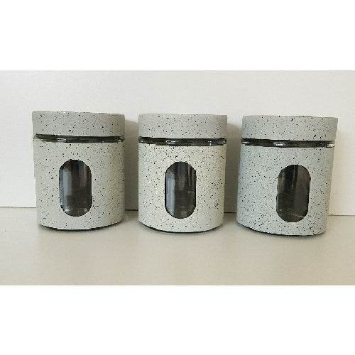 Canister Sets - 3 Pcs Sets Marble Look - Image 3
