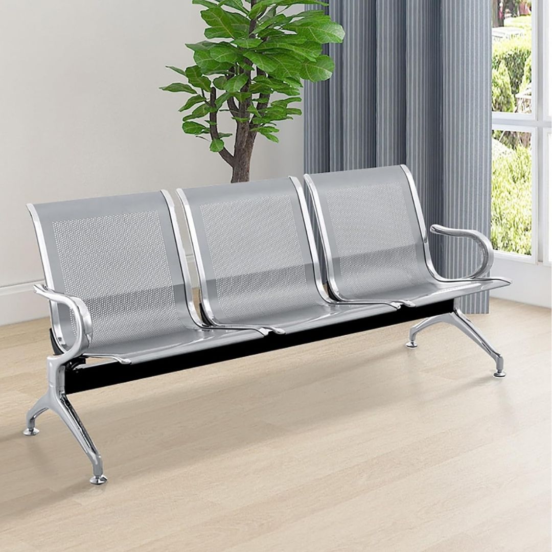 Seating Steel Bench - Silver - Image 3