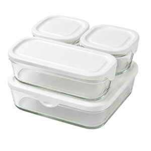Glass Container Set - 4 Pc