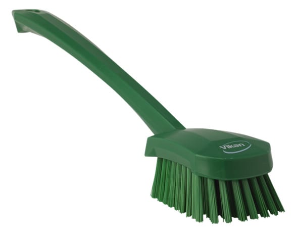 Vikan Hard long Handle Washing Brush Green 415mm