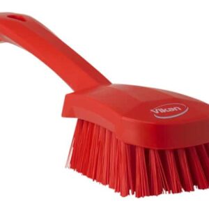 Vikan Medium Short Handle Washing Brush Red 270mm