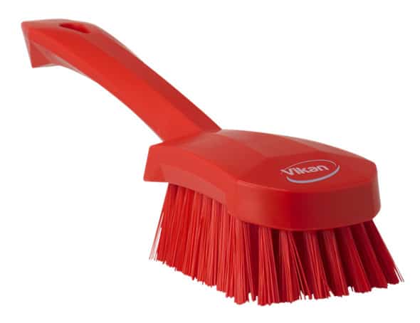 Vikan Medium Short Handle Washing Brush Red 270mm