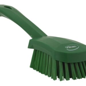Vikan Hard Short Handle Washing Brush Green 270mm