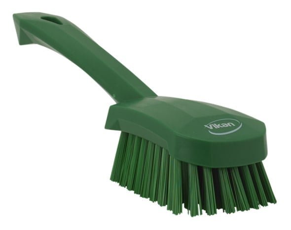 Vikan Hard Short Handle Washing Brush Green 270mm
