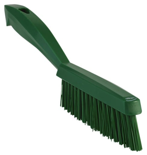 Vikan Hard Narrow Short Handle Hand Brush Green 300mm