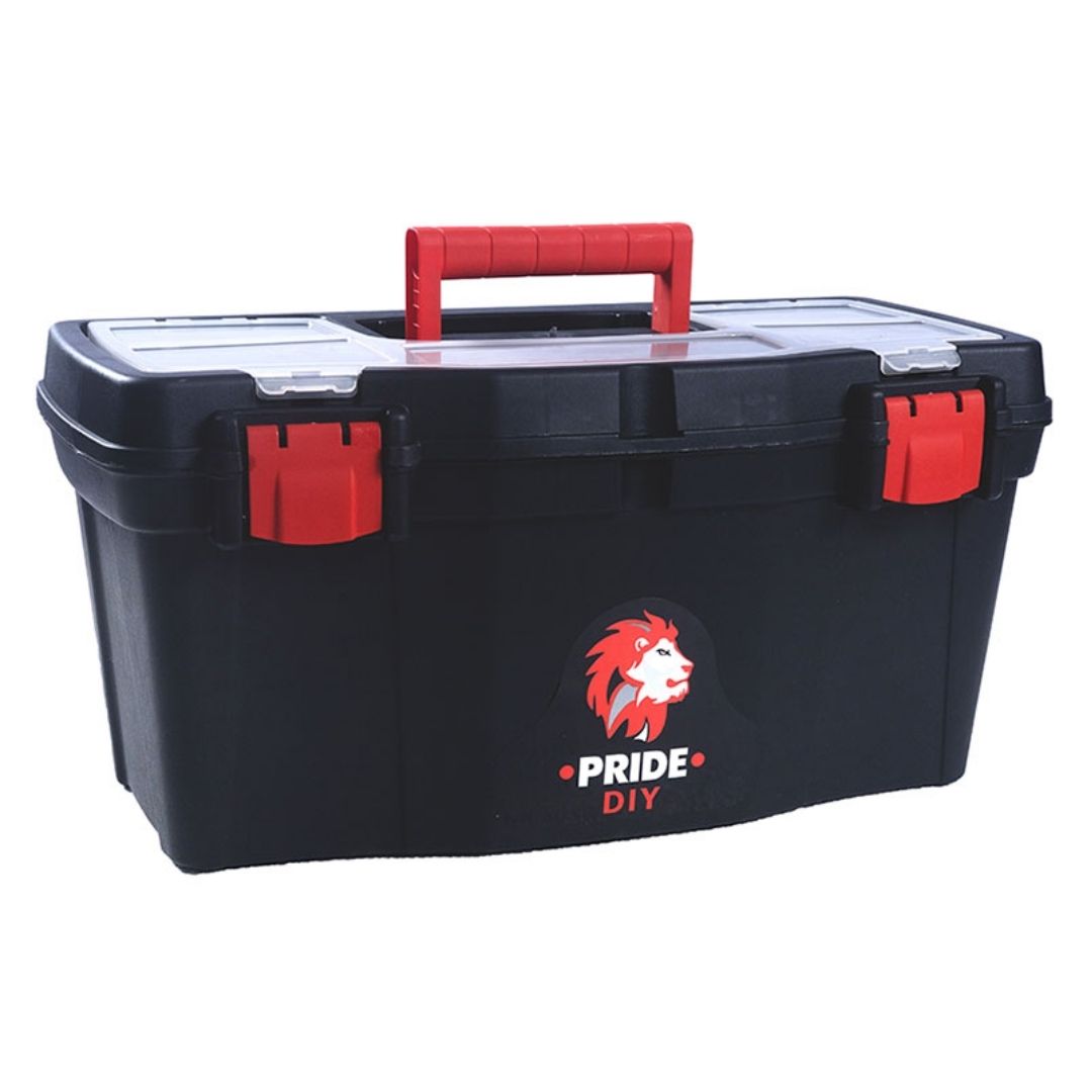 Pride Heavy Duty Plastic Tool Box - Black - Image 2