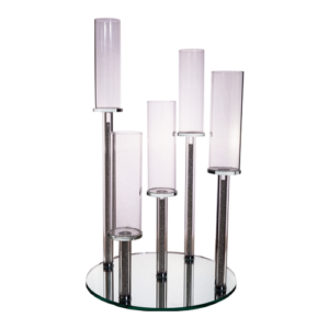 Candle Holder -  5 pc glass reed stand