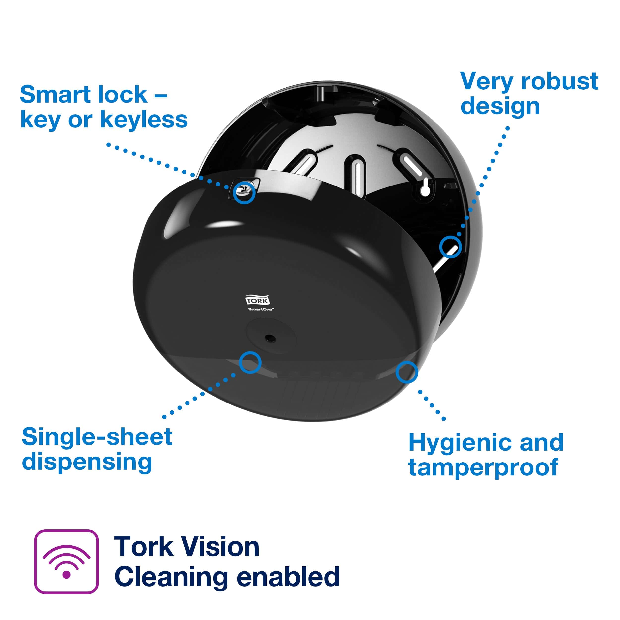 Tork Smartone® Toilet Roll Dispenser – Black - Image 2