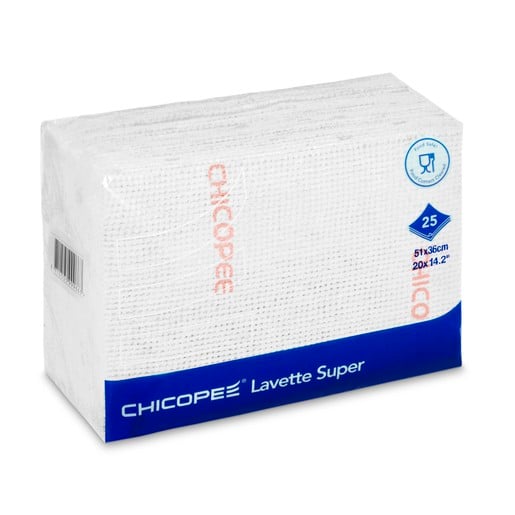 Chicopee Lavette Super White (Pack of 25)