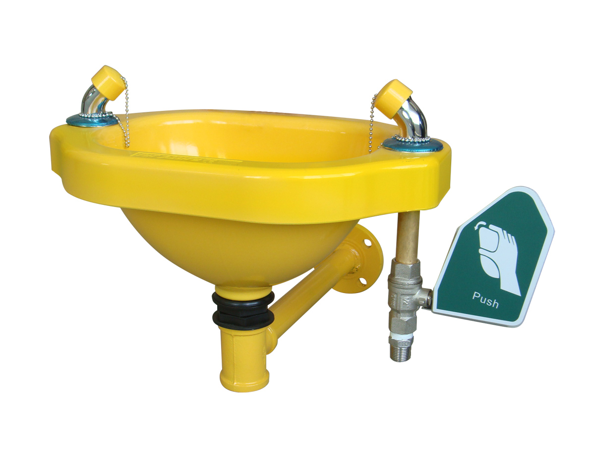 Wall mounted Eye Wash- Terysafe yellow – 12 l/m